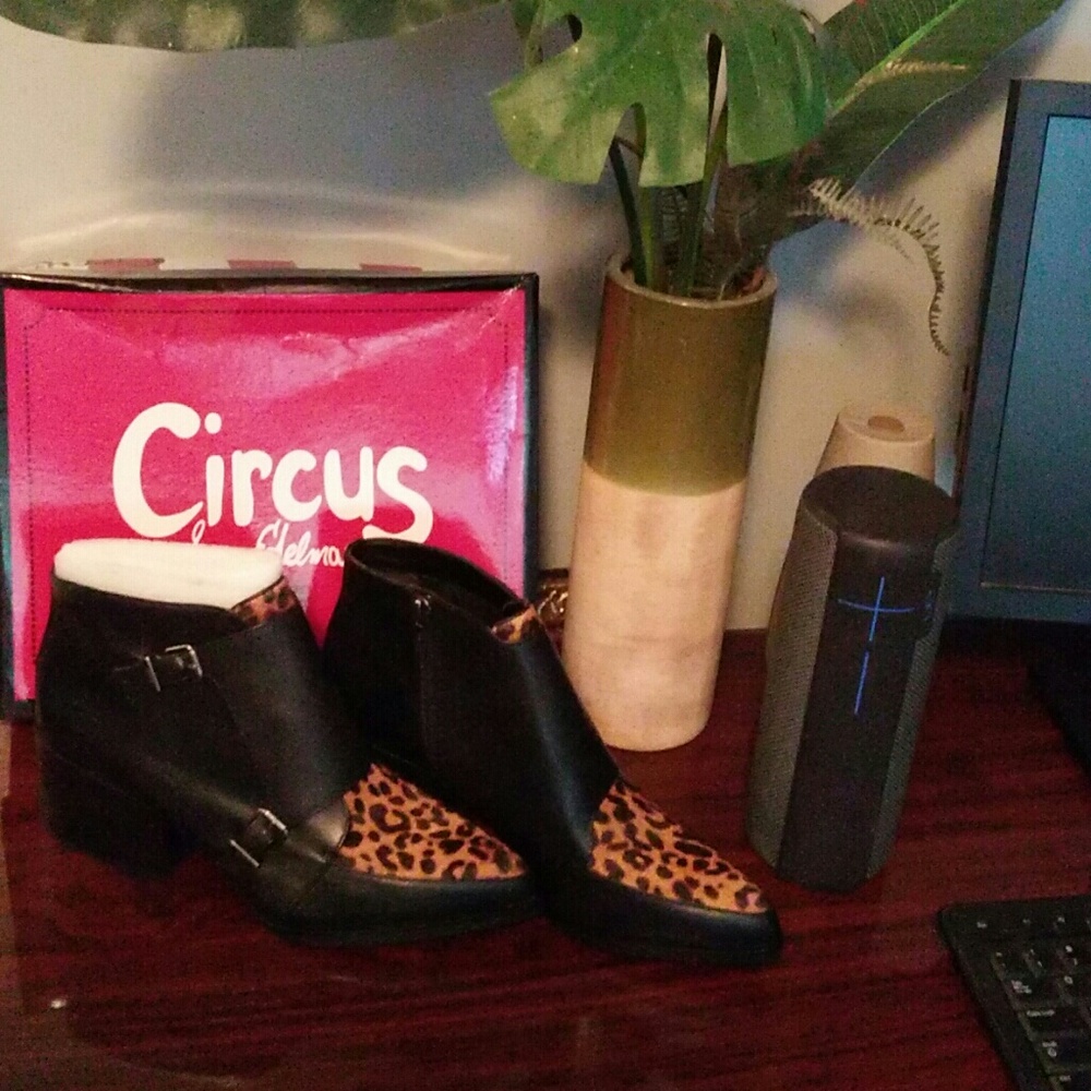 New Leather Leopard Print Boots
